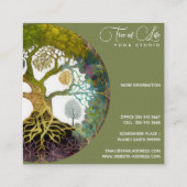 Carte De Visite Carré Arbre de vie | Saisons (Dos)