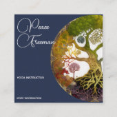 Carte De Visite Carré Arbre de vie | Saisons (Devant)