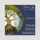 Carte De Visite Carré Arbre de vie | Saisons (Dos)