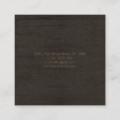 Carte De Visite Carré Arbre d'or avec Triquetra sur bois (Dos)