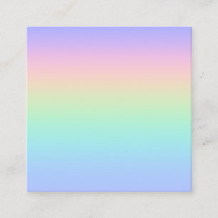 Carte De Visite Carré Arc-en-ciel pastel