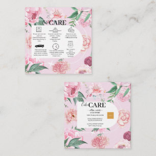 Carte De Visite Carré Arc moderne Bohème Aquarelle Florales