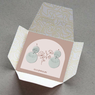 Carte De Visite Carré Arche à oreille juive Brown crème verte Arche