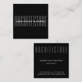 Carte De Visite Carré Architecte d'affaires élégant et moderne professio (Devant / Derrière)