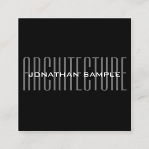 Carte De Visite Carré Architecte d'affaires élégant et moderne professio