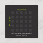 Carte De Visite Carré Architecte géométrique simple (Devant)