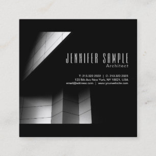 Carte De Visite Carré Architecture professionnelle de luxe UV Matte