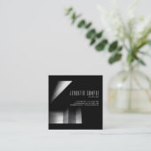 Carte De Visite Carré Architecture professionnelle de luxe UV Matte (Debout devant)