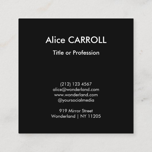 Carte De Visite Carré Arcimboldo - Quatre saisons en une tête - Code QR (Dos)