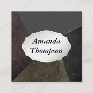 Carte De Visite Carré Ardoise à facettes multiples