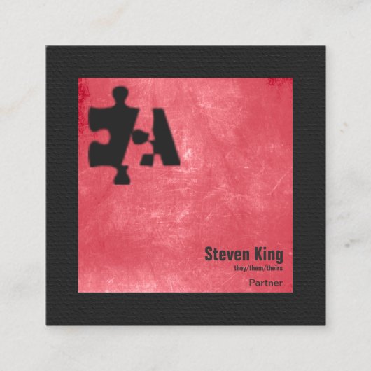 Carte De Visite Carré Argentino Law Red (Devant)