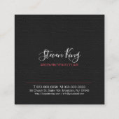 Carte De Visite Carré Argentino Law Red (Dos)