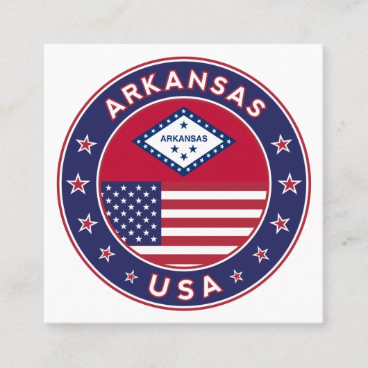 Carte De Visite Carré Arkansas (Devant)