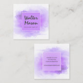 Carte De Visite Carré Armoire aquarelle | Plaque d'encre (Devant / Derrière)