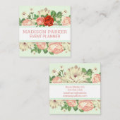 Carte De Visite Carré Arrangement floral (Devant / Derrière)