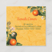 Carte De Visite Carré Arrière/avant des agrumes (Dos)