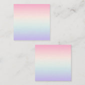 Carte De Visite Carré Arrière - plan de dégradé pâle (Devant / Derrière)