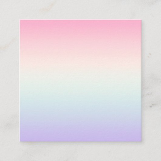 Carte De Visite Carré Arrière - plan de dégradé pâle (Devant)