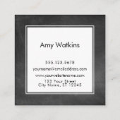 Carte De Visite Carré Arrière - plan de tableau de bord élégant et subti (Dos)
