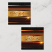 Carte De Visite Carré Arrière - plan métallique haute brillance (Devant / Derrière)