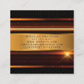 Carte De Visite Carré Arrière - plan métallique haute brillance (Dos)