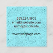 Carte De Visite Carré Arrière - plan noir (Dos)