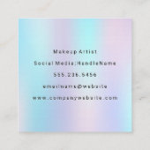 Carte De Visite Carré Arrière - plan Pastel Gradient (Dos)
