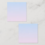 Carte De Visite Carré Arrière - plan rose pâle et bleu dégradé (Devant / Derrière)
