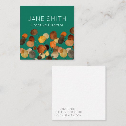 Carte De Visite Carré Art Abstrait industrie créative moderne (Devant / Derrière)