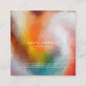 Carte De Visite Carré Art Abstrait professionnel Premium épais luxe (Dos)