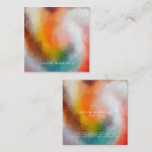 Carte De Visite Carré Art Abstrait professionnel Premium épais luxe (Devant / Derrière)