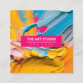 Carte De Visite Carré Art Artiste Art Studio (Devant)