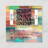 Carte De Visite Carré Art Artistique Moderne Multicolor (Dos)