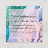 Carte De Visite Carré Art Botanique Moderne tendance à l'oeil (Dos)