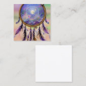 Carte De Visite Carré Art Dreamcatcher (Devant / Derrière)