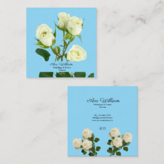 Carte De Visite Carré Art floral élégant