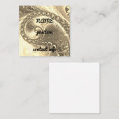 Carte De Visite Carré Art fractal Or (Devant / Derrière)