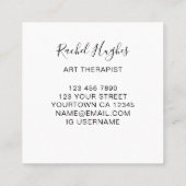 Carte De Visite Carré Art Therapist Floral (Dos)
