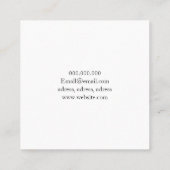 Carte De Visite Carré Artisan aquarelle alcool encre arc-en-ciel (Dos)