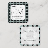 Carte De Visite Carré Artisan moderne d'édredon (Devant / Derrière)