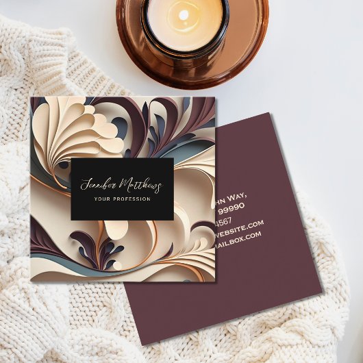 Carte De Visite Carré Artiste Abstrait moderne