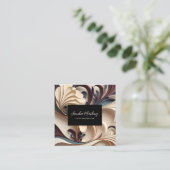 Carte De Visite Carré Artiste Abstrait moderne (Debout devant)