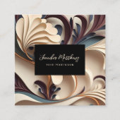 Carte De Visite Carré Artiste Abstrait moderne (Devant)