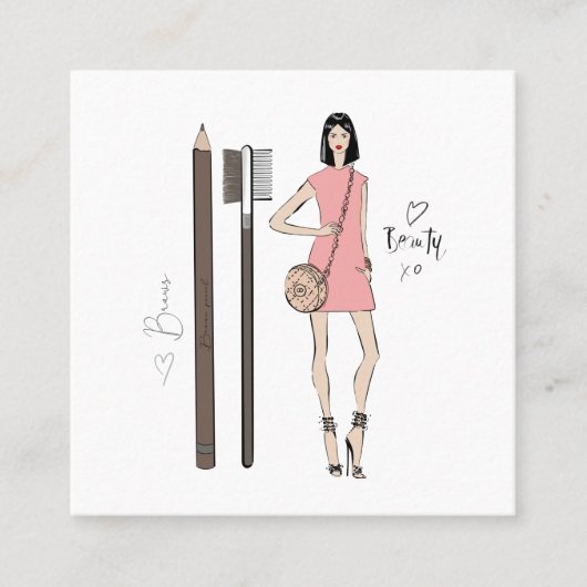 Carte De Visite Carré Artiste de Brows (Devant)