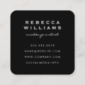 Carte De Visite Carré Artiste de maquillage (Dos)