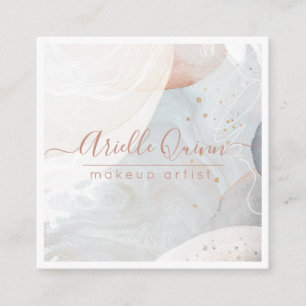 Carte De Visite Carré Artiste de maquillage aquarelle Abstraite