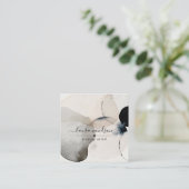 Carte De Visite Carré Artiste de maquillage de formes d'aquarelle Terre  (Debout devant)