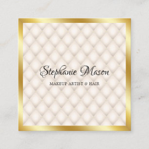 Carte De Visite Carré Artiste de maquillage ivoire de Parties scintillan