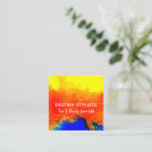 Carte De Visite Carré Artiste de maquillage moderne Abstrait d'aquarelle (Debout devant)