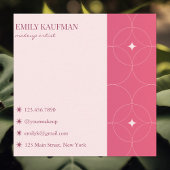 Carte De Visite Carré Artiste de maquillage moderne rose